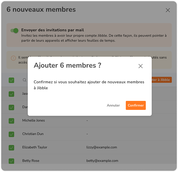 Confirm importing Quickbooks members